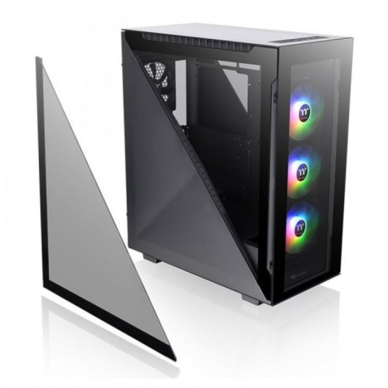 Thermaltake Divider 500 TG ARGB Cristal Templado USB 3.1 Negra