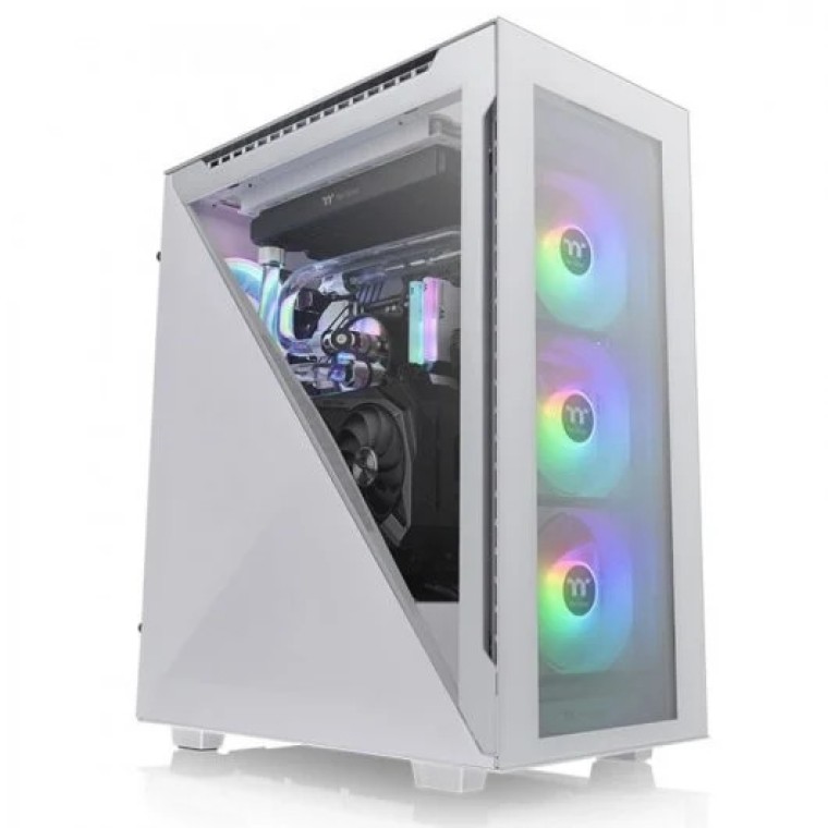 Thermaltake Divider 500 TG Snow ARGB Cristal Templado USB 3.1 Blanca