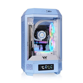 Torre PC Torre Thermaltake Mini Tower Azul SPCC Pantalla LCD Ventana Lateral Mini-ITX