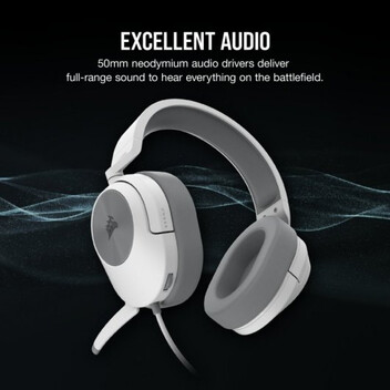 Corsair HS55 Stereo Auriculares Gaming Multiplataforma Blancos Corsair HS55 Stereo Auriculares Gaming Multiplataforma Blancos