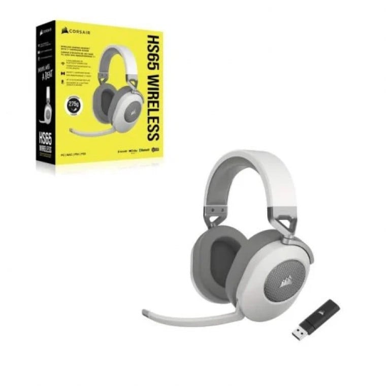 Corsair HS65 Wireless Auriculares Inalámbricos Gaming Blancos