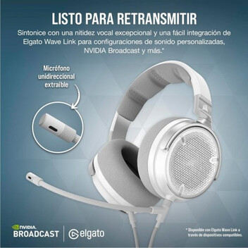 Corsair Virtuoso Pro Auriculares Gaming Blancos Corsair Virtuoso Pro Auriculares Gaming Blancos