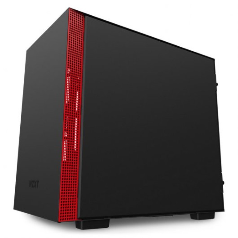 NZXT H210 Cristal Templado USB 3.1 Negro/Rojo Mate