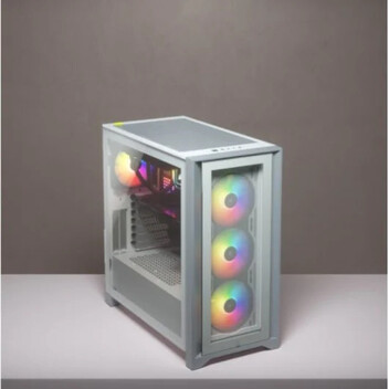 Corsair iCUE 4000X RGB Cristal Templado USB 3.0 Blanca