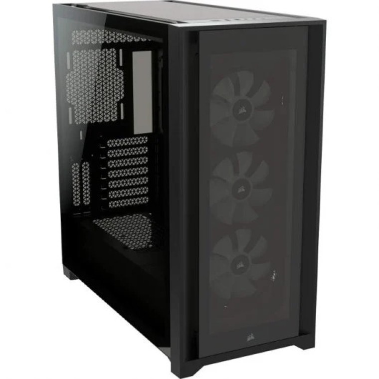 Corsair iCUE 5000X Torre ATX RGB Cristal Templado Negra