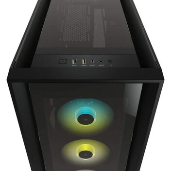 Corsair iCUE 5000X Torre ATX RGB Cristal Templado Negra