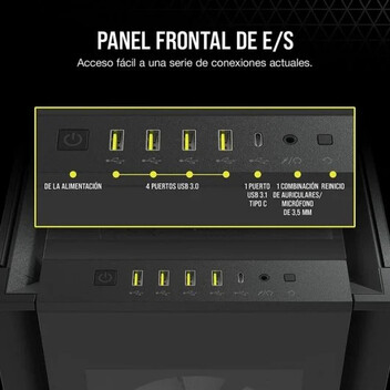 Corsair iCUE 7000X RGB Cristal Templado USB 3.0 Negra