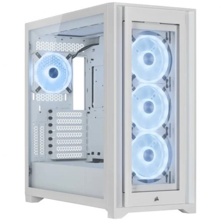 Corsair iCUE 5000X RGB QL Edition Cristal Templado USB 3.1 Blanca