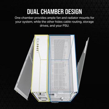 Torre PC Corsair 6500D AIRFLOW Semitorre ATX Cristal Templado USB-C Blanca