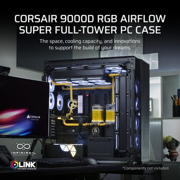 Torre PC Corsair iCUE LINK 9000D RGB AIRFLOW Full Tower ATX Cristal Templado USB-C Negra Torre PC Corsair iCUE LINK 9000D RGB AIRFLOW Full Tower ATX Cristal Templado USB-C Negra