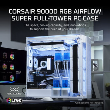 Torre PC Corsair iCUE LINK 9000D RGB AIRFLOW Full Tower ATX Cristal Templado USB-C Blanca Torre PC Corsair iCUE LINK 9000D RGB AIRFLOW Full Tower ATX Cristal Templado USB-C Blanca