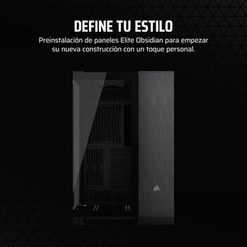 Torre PC Corsair 6500X Semitorre ATX Doble Cristal Templado USB-C Negro Obsidiana