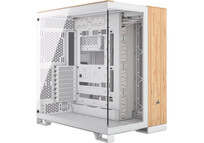 Torre PC Corsair 6500X Semitorre ATX Doble Cristal Templado USB-C Blanco Bambú
