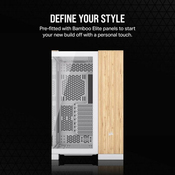 Torre PC Corsair 6500X Semitorre ATX Doble Cristal Templado USB-C Blanco Bambú