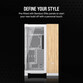Torre PC Corsair 6500X Semitorre ATX Doble Cristal Templado USB-C Blanco Bambú