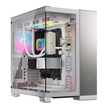Torre PC Corsair 6500X Semitorre ATX Doble Cristal Templado USB-C Blanco/Aluminio