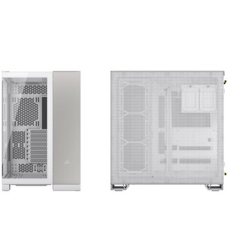 Torre PC Corsair 6500X Semitorre ATX Doble Cristal Templado USB-C Blanco/Aluminio