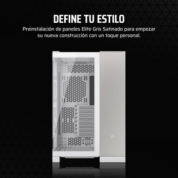 Torre PC Corsair 6500X Semitorre ATX Doble Cristal Templado USB-C Blanco/Aluminio