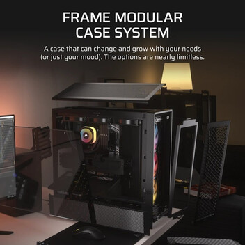 Torre PC Corsair FRAME 4000D RS ARGB Semi Torre E-ATX Cristal Templado USB-C Negra