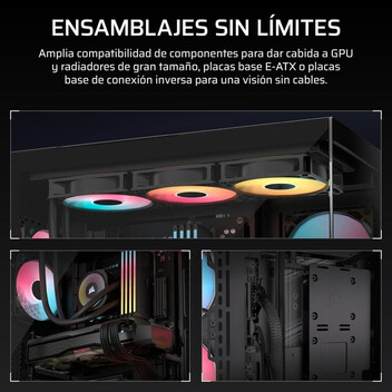 Torre PC Caja PC Corsair 3500X RS-R ARGB Semitorre Negro 3 Ventiladores Vidrio Templado