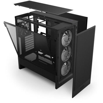 Torre PC NZXT H5 Flow RGB 2024 Midi Tower E-ATX Cristal Templado USB-C Negra