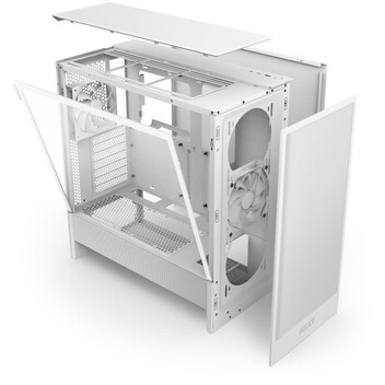 Torre PC NZXT H5 Flow 2024 Midi Tower E-ATX Cristal Templado USB-C Blanca Torre PC NZXT H5 Flow 2024 Midi Tower E-ATX Cristal Templado USB-C Blanca