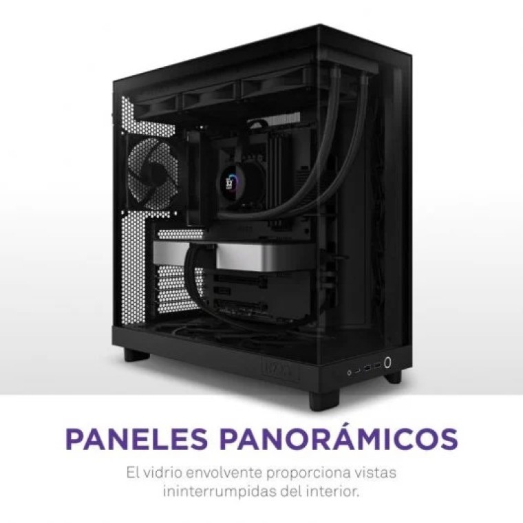 NZXT H6 Flow RGB Mid Tower Cristal Templado USB-C Negra