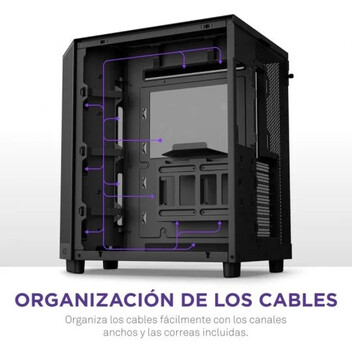 NZXT H6 Flow RGB Mid Tower Cristal Templado USB-C Negra