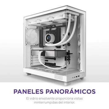 NZXT H6 Flow RGB Mid Tower Cristal Templado USB-C Blanca NZXT H6 Flow RGB Mid Tower Cristal Templado USB-C Blanca