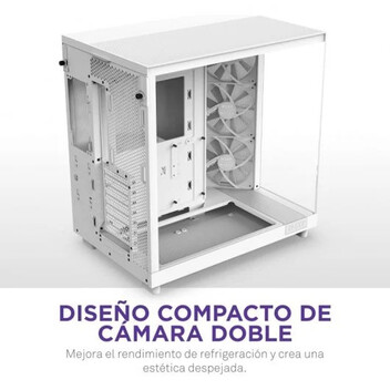 NZXT H6 Flow RGB Mid Tower Cristal Templado USB-C Blanca NZXT H6 Flow RGB Mid Tower Cristal Templado USB-C Blanca