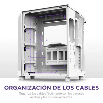 NZXT H6 Flow RGB Mid Tower Cristal Templado USB-C Blanca NZXT H6 Flow RGB Mid Tower Cristal Templado USB-C Blanca