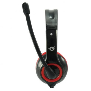Conceptronic Auriculares USB con Control de Volumen Rojos