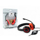 Conceptronic Auriculares USB con Control de Volumen Rojos