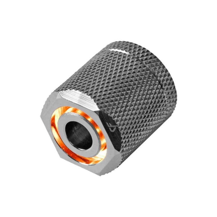 Nanoxia CoolForce LED Fitting 16/13 Orange Nickel Rosca Exterior LED para Tubos de Refrigeración