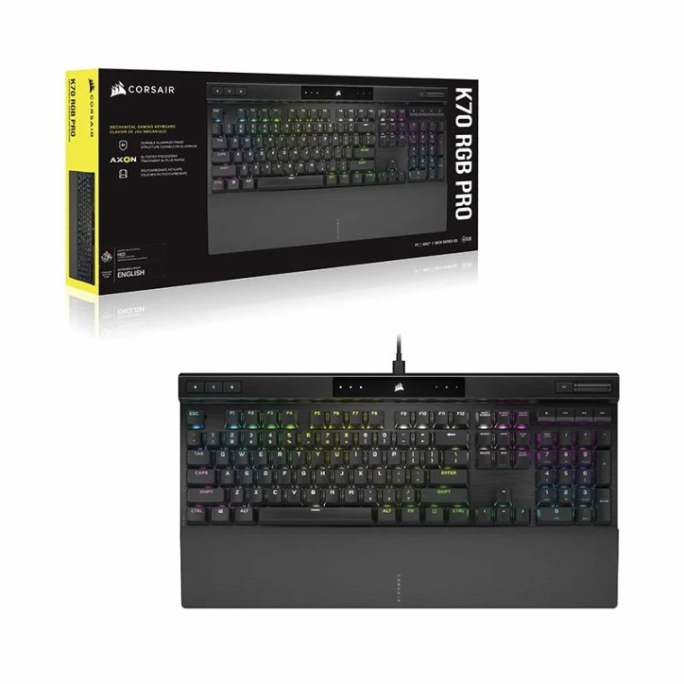 Corsair K70 RGB Pro Teclado Mecánico Gaming Switch Cherry MX Speed Silver Negro