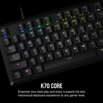 Corsair K70 CORE Teclado Mecánico Gaming RGB Switch MLX Red Negro Corsair K70 CORE Teclado Mecánico Gaming RGB Switch MLX Red Negro