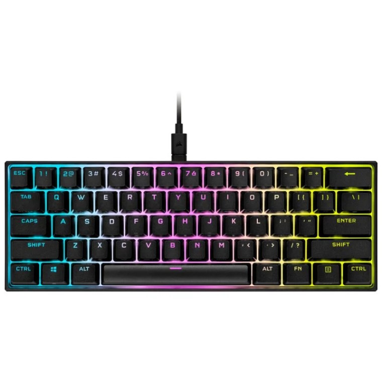 Corsair K65 Mini Teclado Mecánico Gaming RGB Switch Cherry MX Red Negro