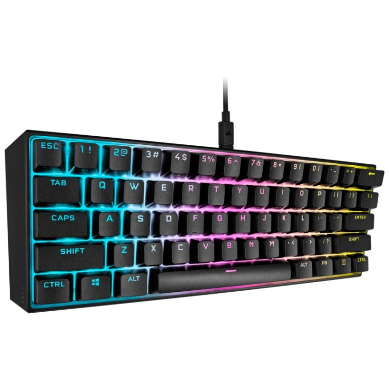 Corsair K65 Mini Teclado Mecánico Gaming RGB Switch Cherry MX Red Negro