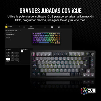 Corsair K65 PLUS WIRELESS 75% Teclado Mecánico Inalámbrico Gaming Hot Swapped MLX Red
