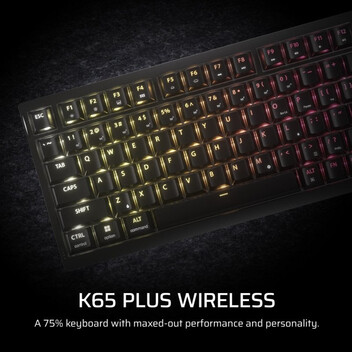 Corsair K65 PLUS WIRELESS 75% Teclado Mecánico Gaming Inalámbrico Bluetooth Switch MLX Fusion Negro