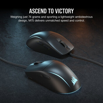Corsair M75 RGB Ratón Gaming 26000 DPI Negro Corsair M75 RGB Ratón Gaming 26000 DPI Negro