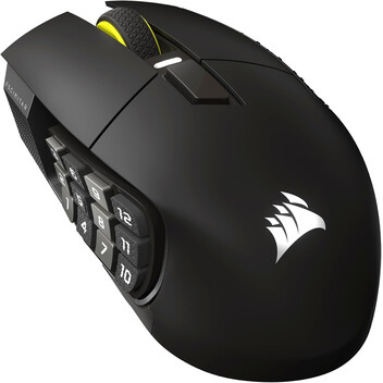 Ratón Corsair inalámbrico Scimitar ELITE WL SE. 33000 DPI 16 botones Key Slider RGB 150h batería Neg