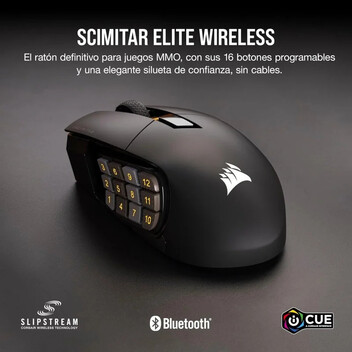 Corsair Scimitar Elite Wireless Ratón Óptico Gaming Inalámbrico MOBA/MMO 26000DPI