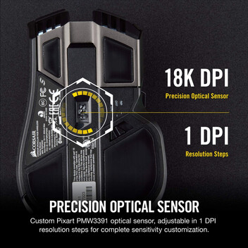 Corsair Ironclaw RGB Wireless Ratón Gaming 18000DPI Corsair Ironclaw RGB Wireless Ratón Gaming 18000DPI