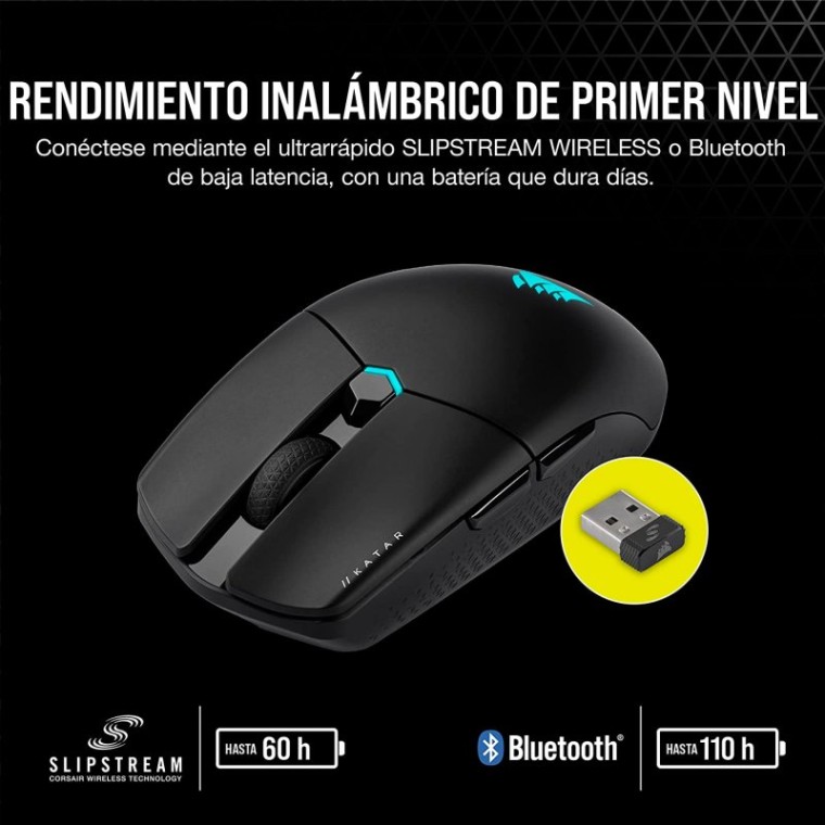 Corsair Katar Elite Wireless Ratón Gaming Inalámbrico 26000DPI