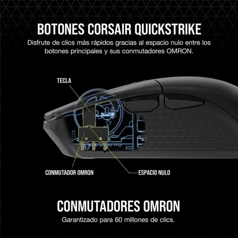 Corsair Katar Elite Wireless Ratón Gaming Inalámbrico 26000DPI