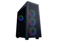 Hiditec H1 Air ARGB Midi Tower Cristal Templado USB 2.0 Negra