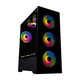 Torre PC Caja Hiditec Z20 Aura ARGB Semitorre ATX Cristal Templado USB-C 9 Ventiladores
