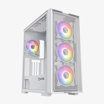 Torre PC Caja Gaming Hiditec H2 Air ARGB Blanca E-ATX 4 Ventiladores Cristal Templado Torre PC Caja Gaming Hiditec H2 Air ARGB Blanca E-ATX 4 Ventiladores Cristal Templado
