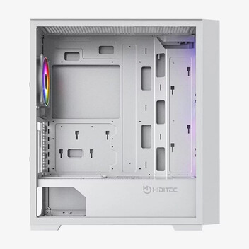 Torre PC Caja Gaming Hiditec H2 Air ARGB Blanca E-ATX 4 Ventiladores Cristal Templado Torre PC Caja Gaming Hiditec H2 Air ARGB Blanca E-ATX 4 Ventiladores Cristal Templado